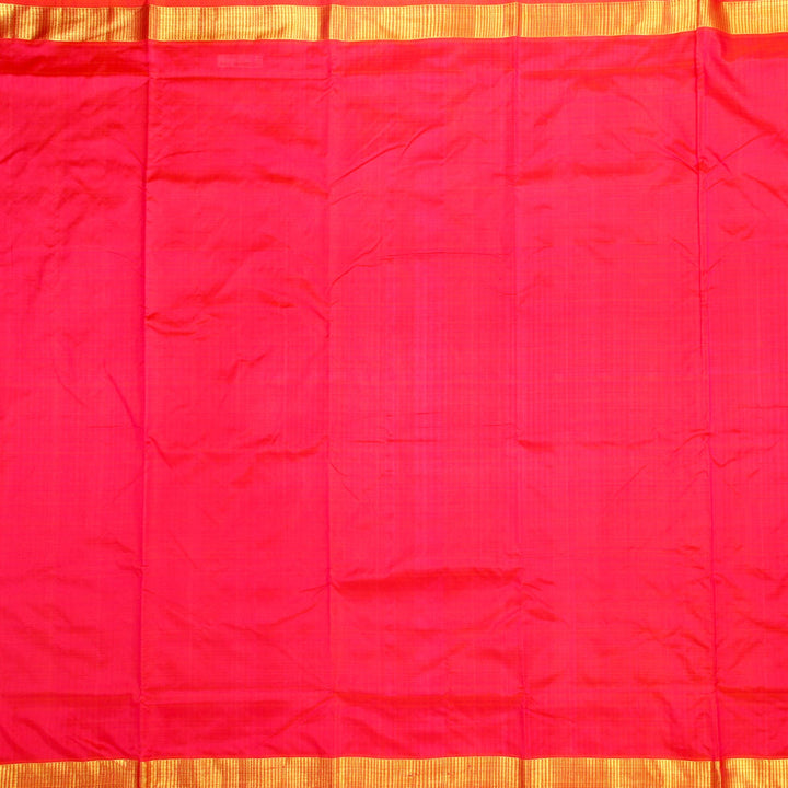 Kuberan Red Pink 9 Yards Silk Saree
