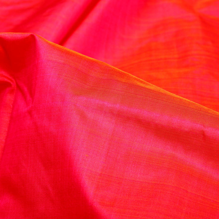 Kuberan Red Pink 9 Yards Silk Saree