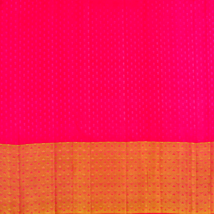 Kuberan White Pink Pure Kanchipuram Silk Saree