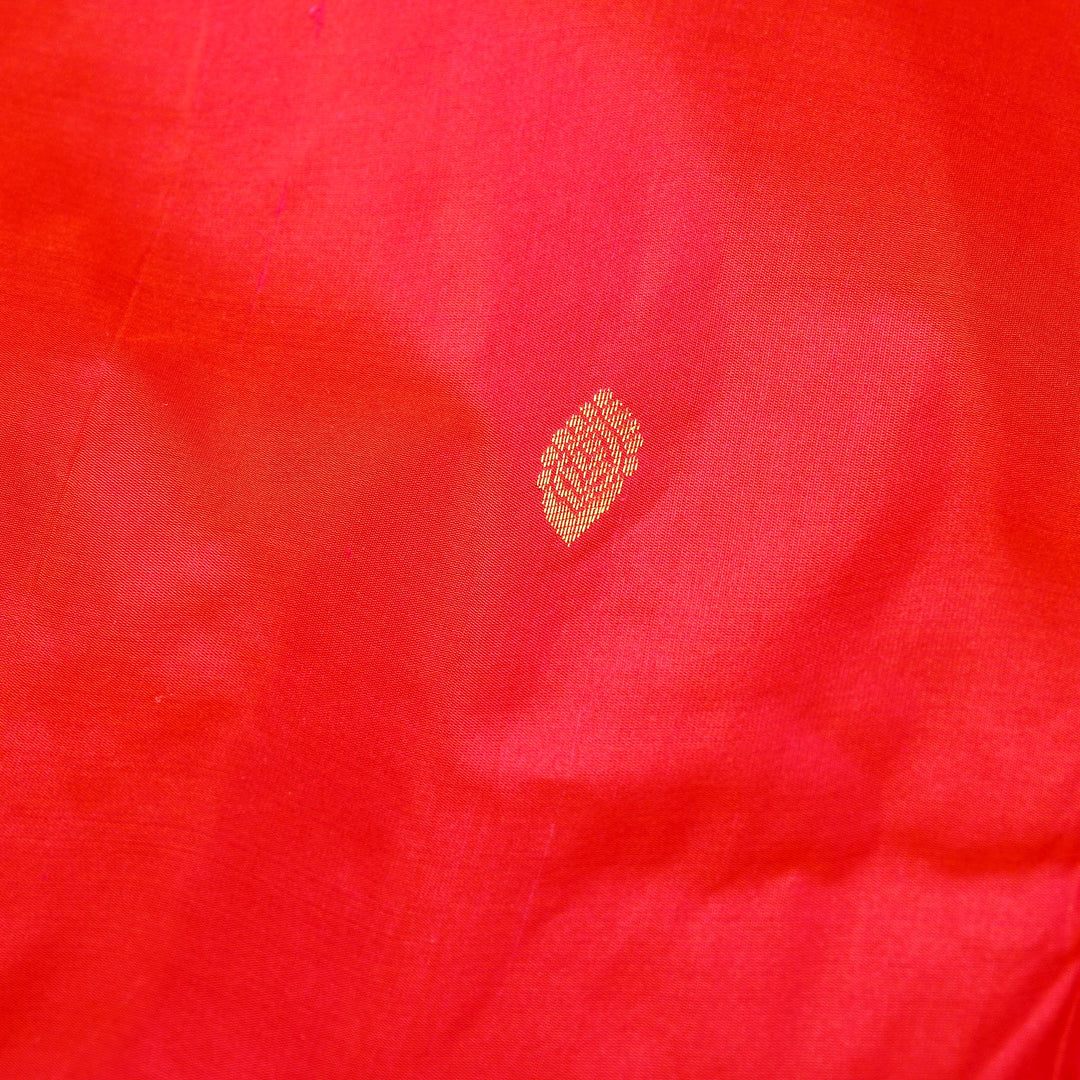 Kuberan Peach Green 9 Yards Silk Saree