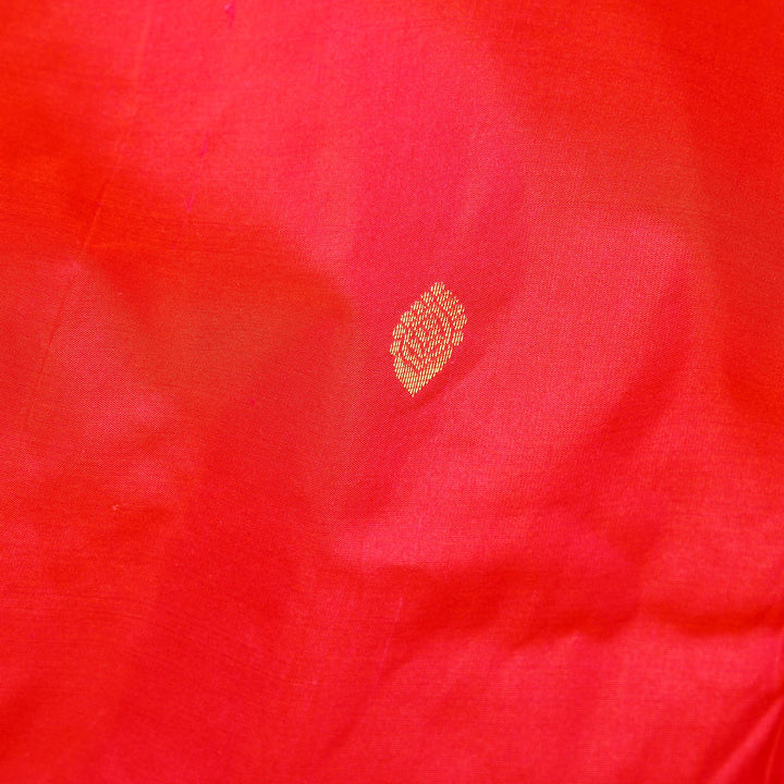 Kuberan Peach Green 9 Yards Silk Saree