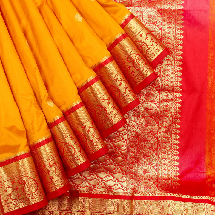 Kuberan Yellow Gold 9 Yards Silk Saree