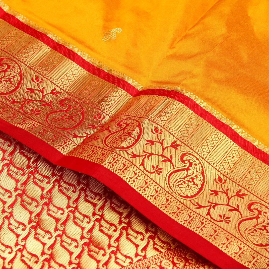 Kuberan Yellow Gold 9 Yards Silk Saree