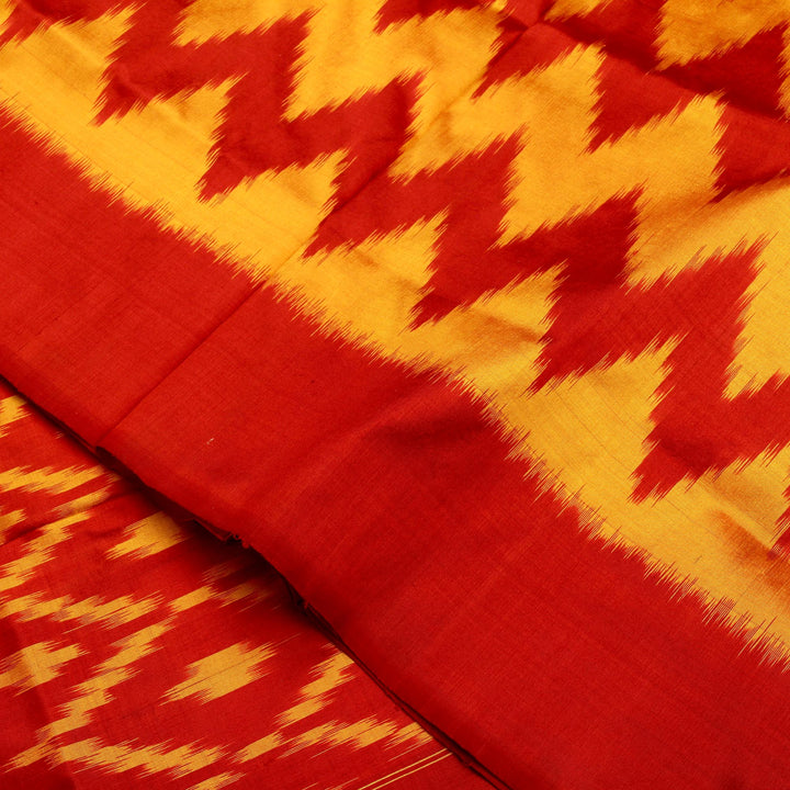 Kuberan Yellow Red Pochampally Silk Saree