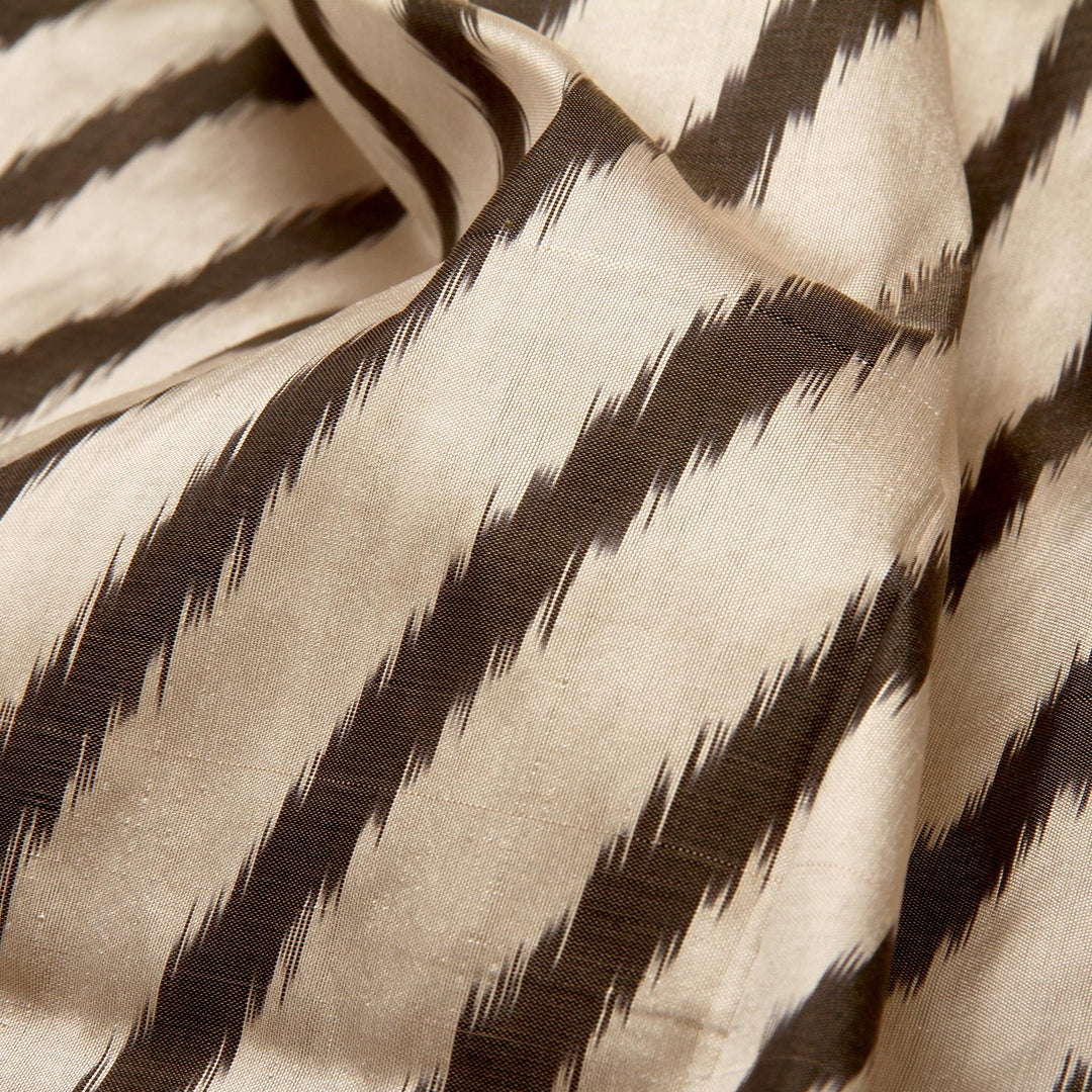 White Yellow Pochampally Silk Saree