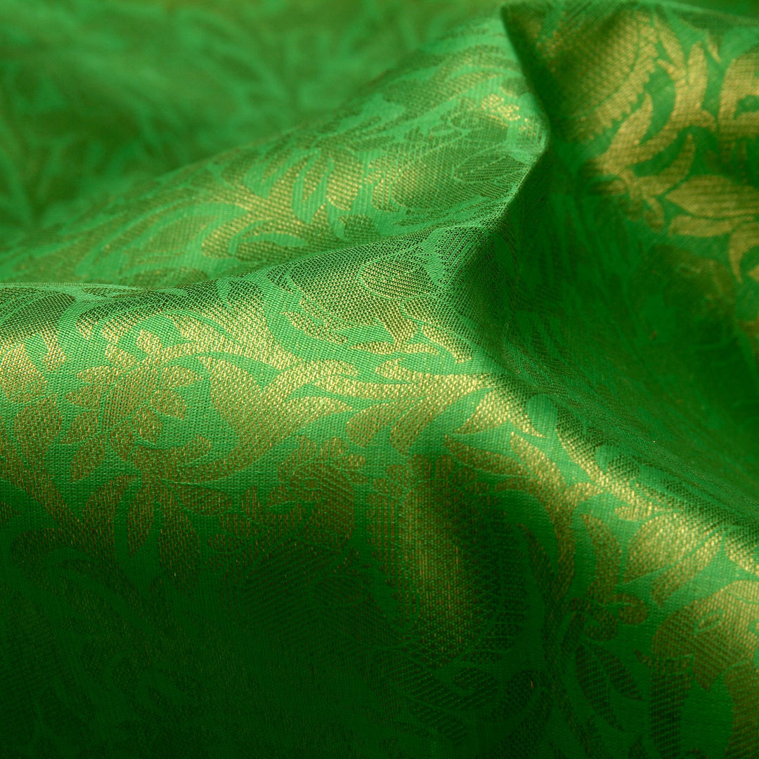 Kuberan Green Purple Kanchivaram Silk Saree