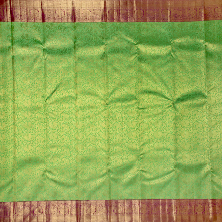 Kuberan Green Purple Kanchivaram Silk Saree