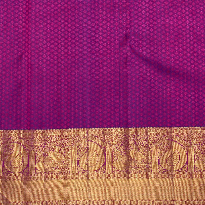 Kuberan Green Purple Kanchivaram Silk Saree