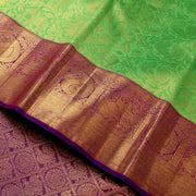 Kuberan Green Purple Kanchivaram Silk Saree