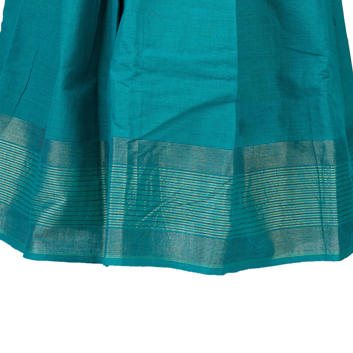 Kuberan Blue Purple Cotton Readymade Pavada