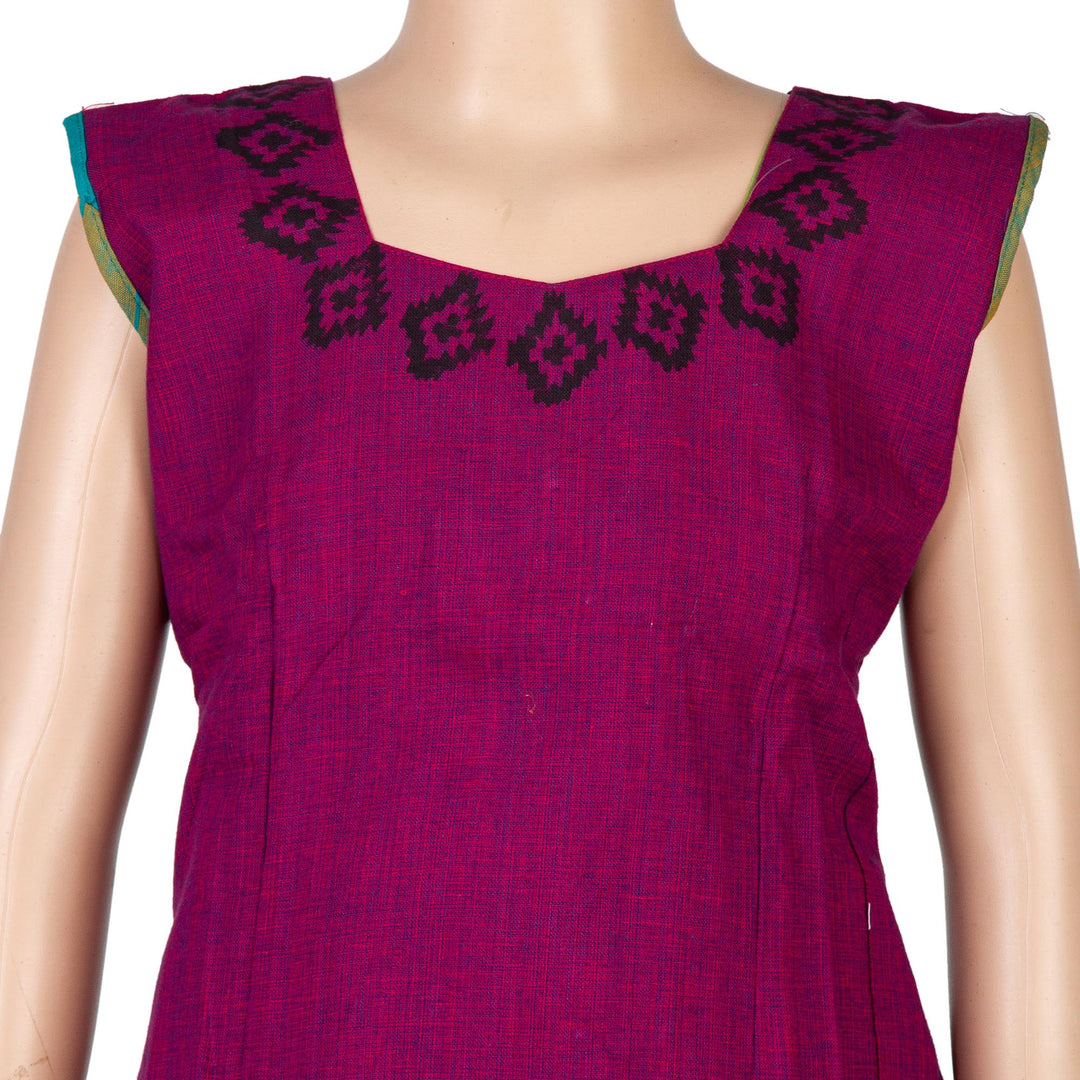 Kuberan Blue Purple Cotton Readymade Pavada