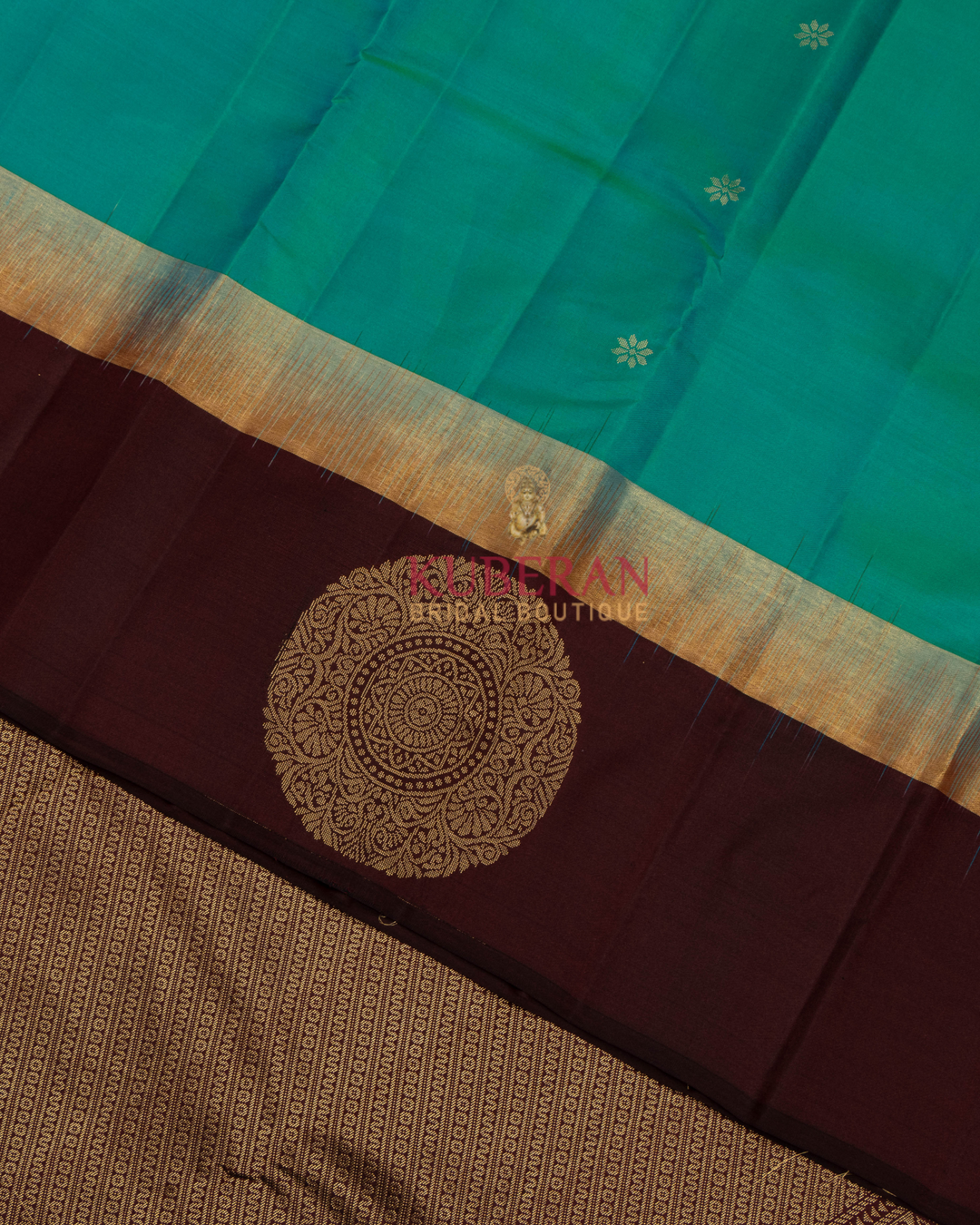 Kuberankanchivaram Sky Blue With Maroon Border Silk Saree