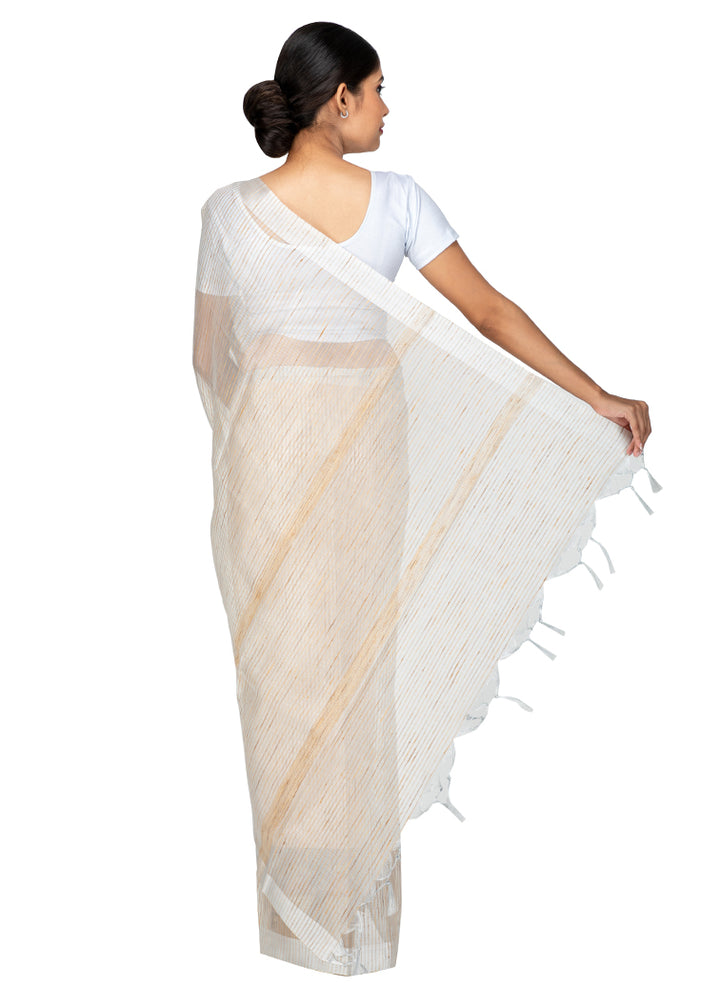 Kuberan Silver Kora Cotton Saree