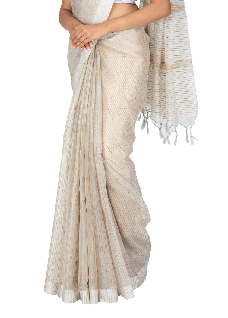 Kuberan Silver Kora Cotton Saree