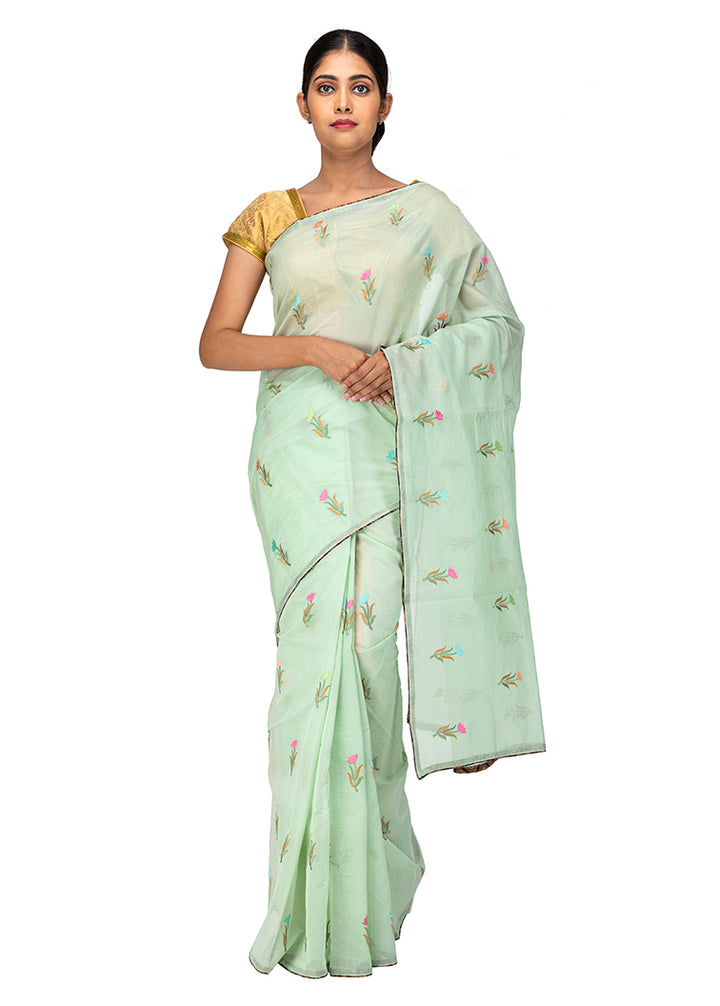 Kuberan Light Blue Cotton Saree