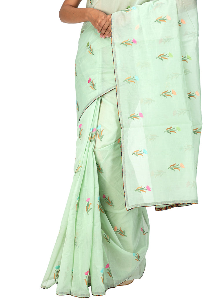 Kuberan Light Blue Cotton Saree