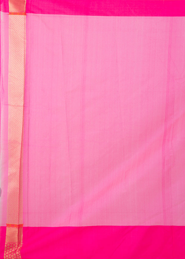 Kuberan Pink Kora Cotton Saree