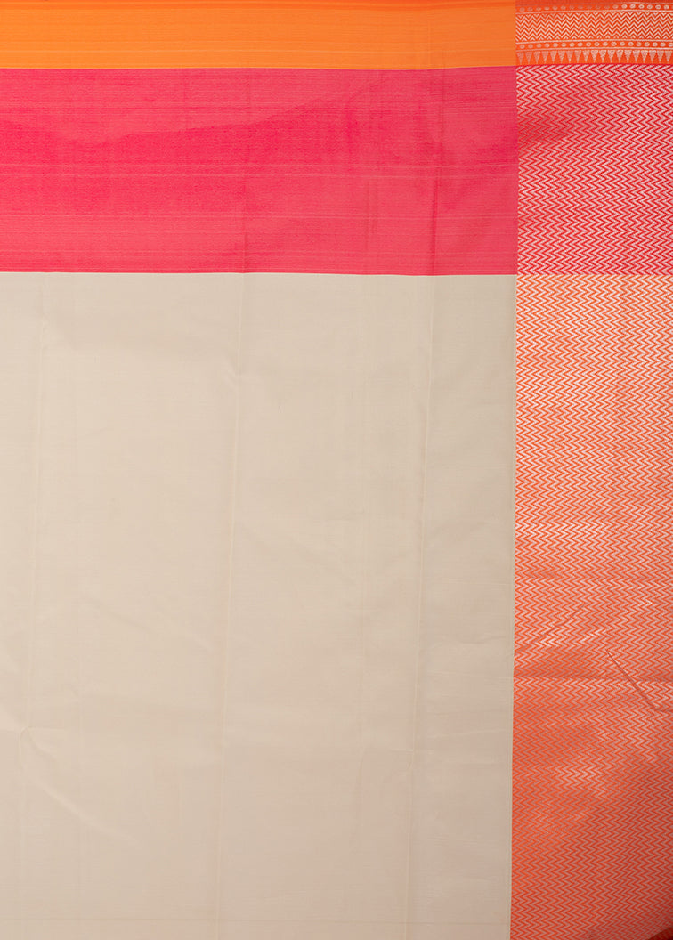 Kuberan Cream Kora Cotton Saree