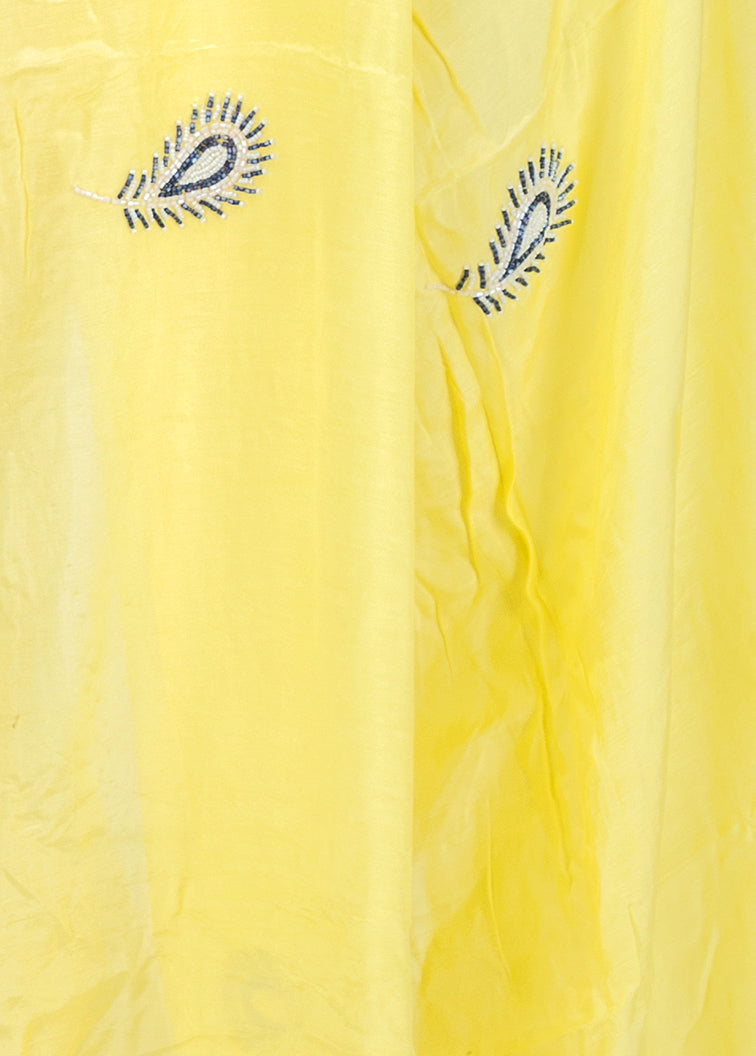 Kuberan Yellow Chiffon Saree
