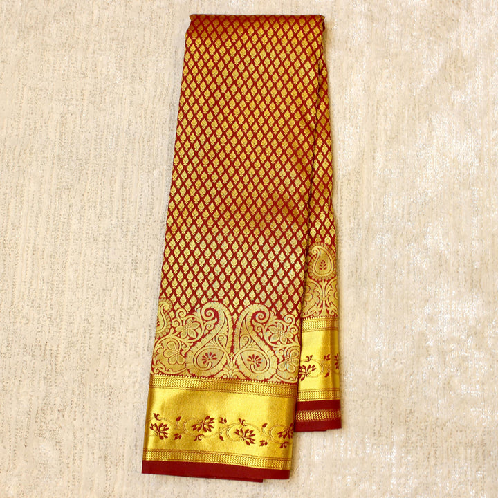 Kuberan Maroon Semi Silk Saree
