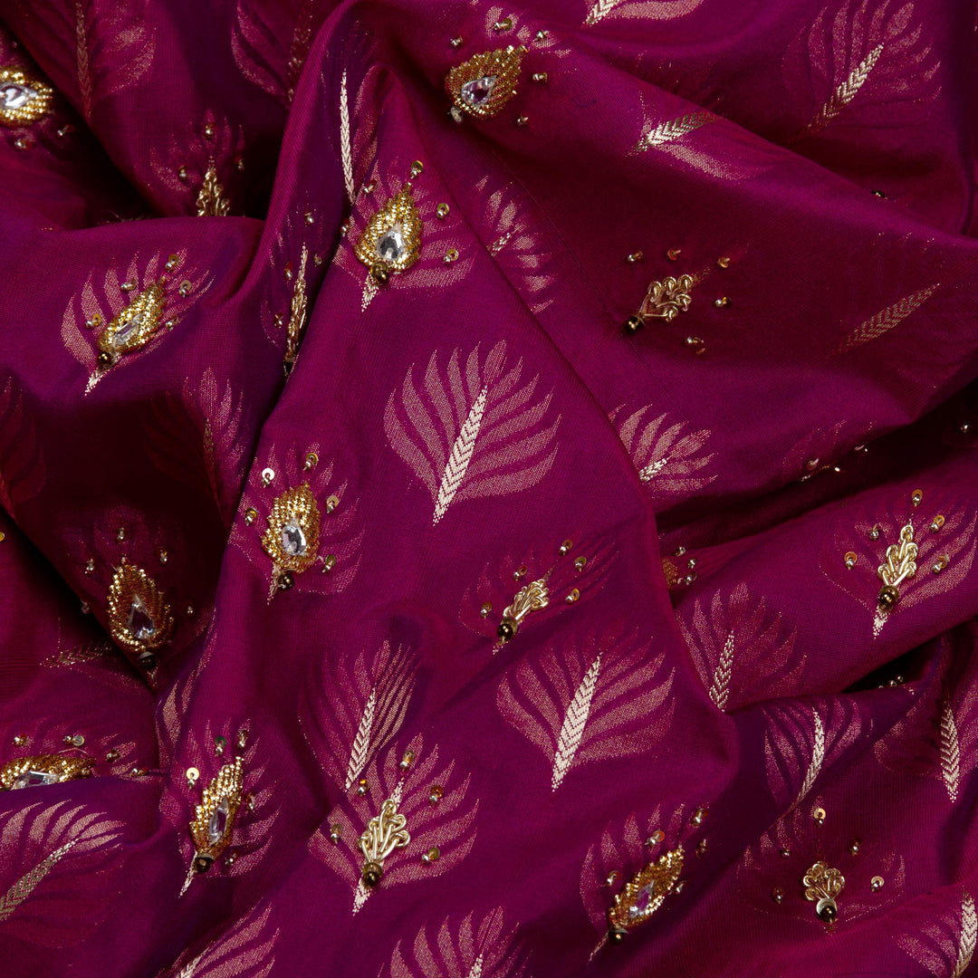 Kuberan Purple Silk Saree