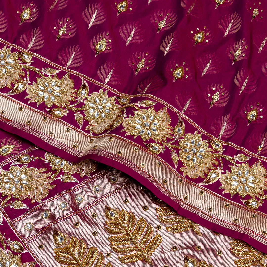 Kuberan Purple Silk Saree