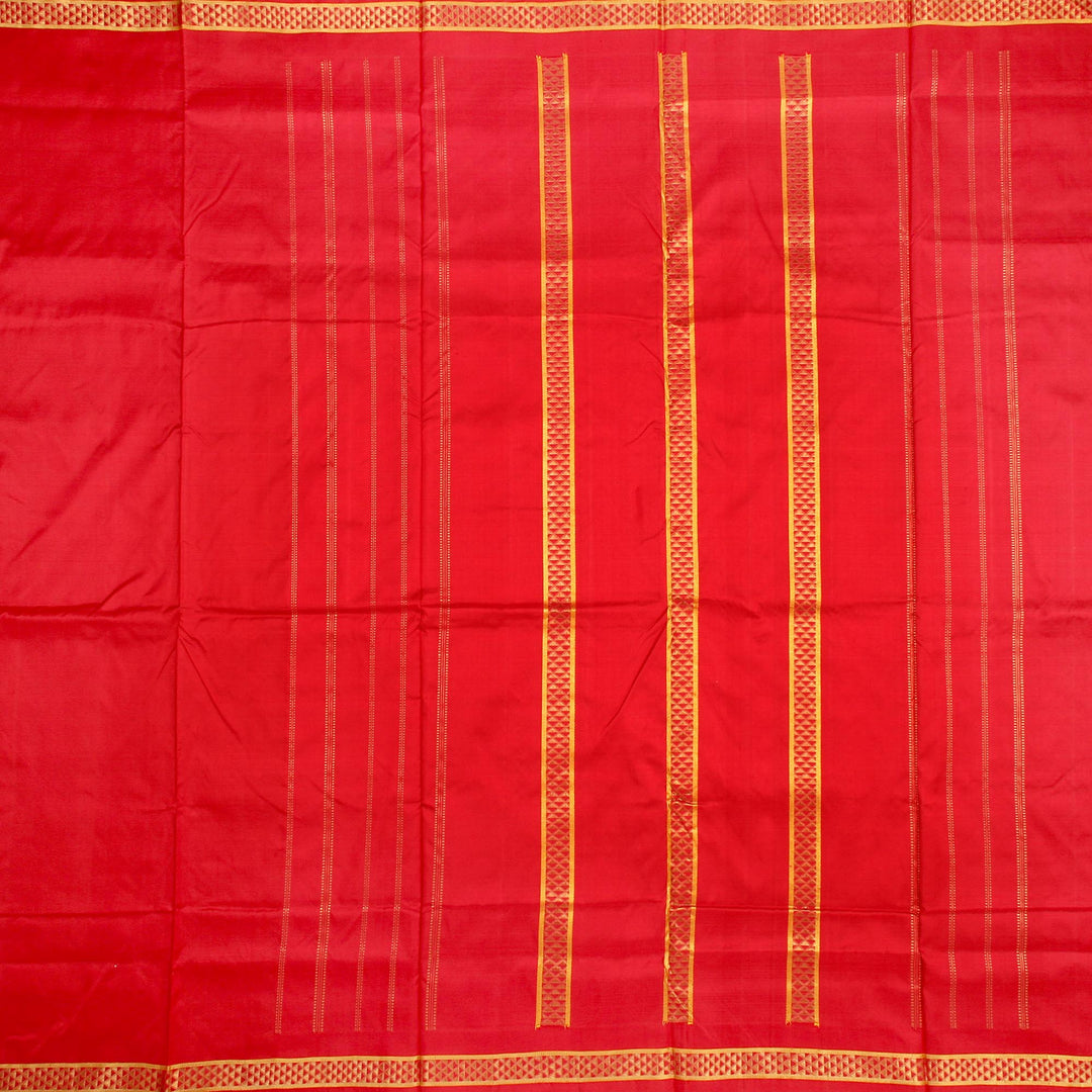 Kuberan Red 9 Yards Silk Saree