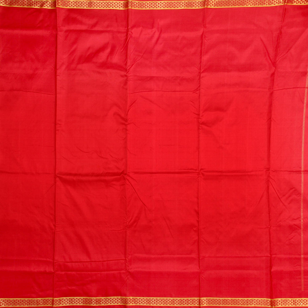 Kuberan Red 9 Yards Silk Saree