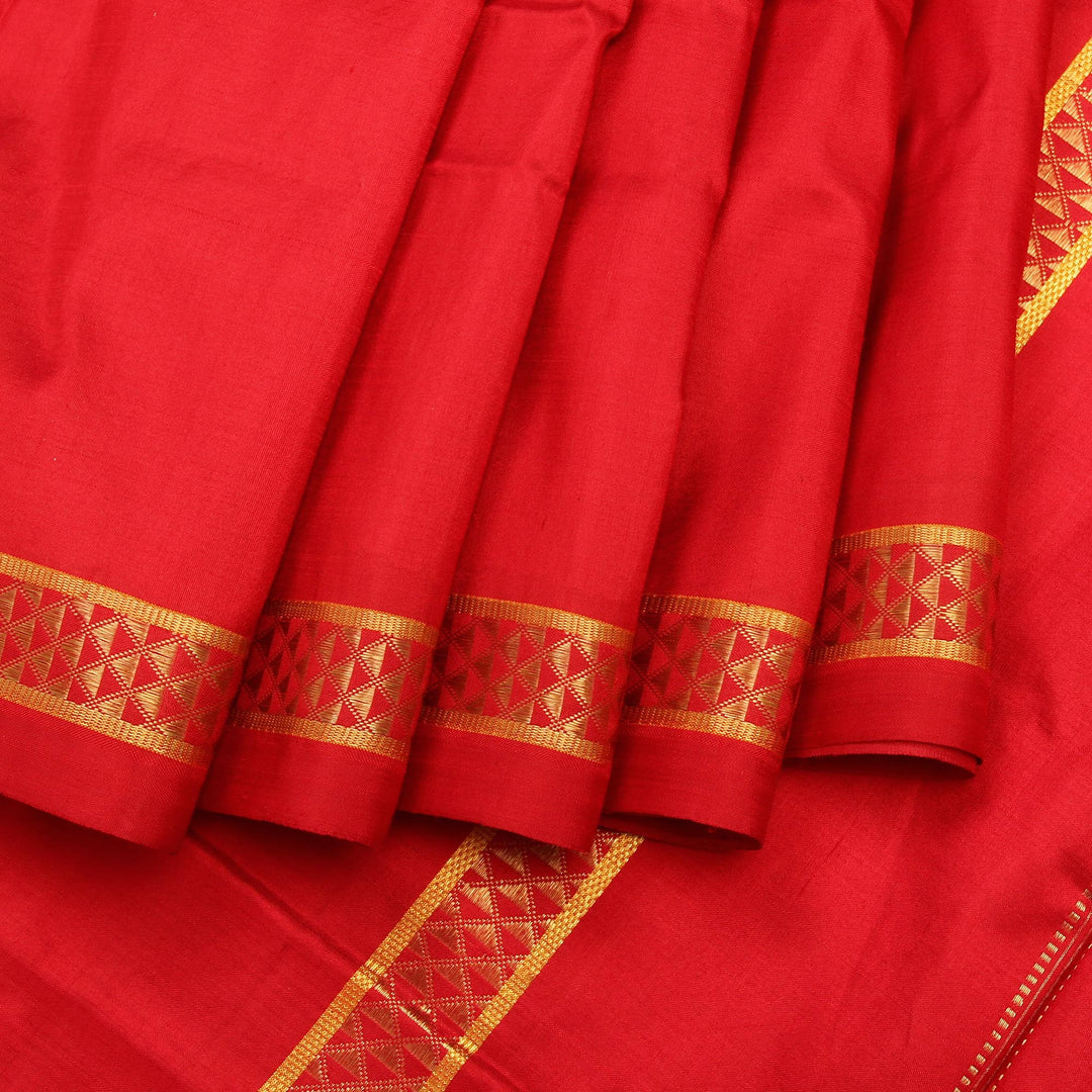 Kuberan Red 9 Yards Silk Saree