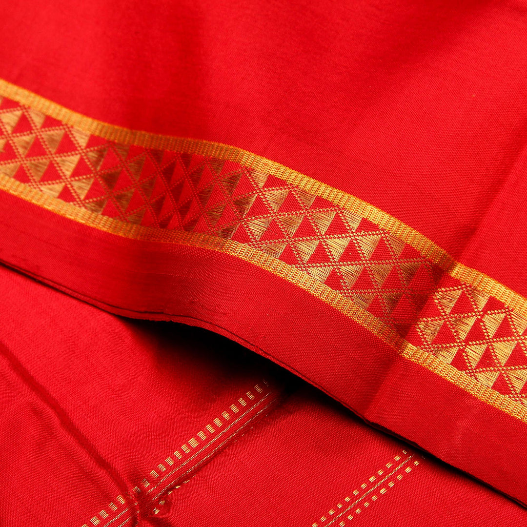 Kuberan Red 9 Yards Silk Saree