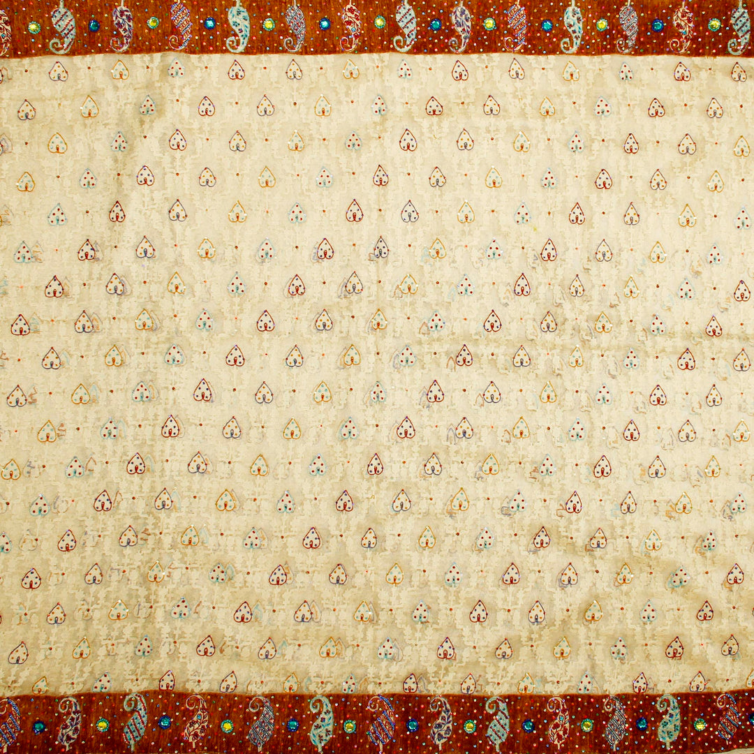 Kuberan White and Red Fancy Saree