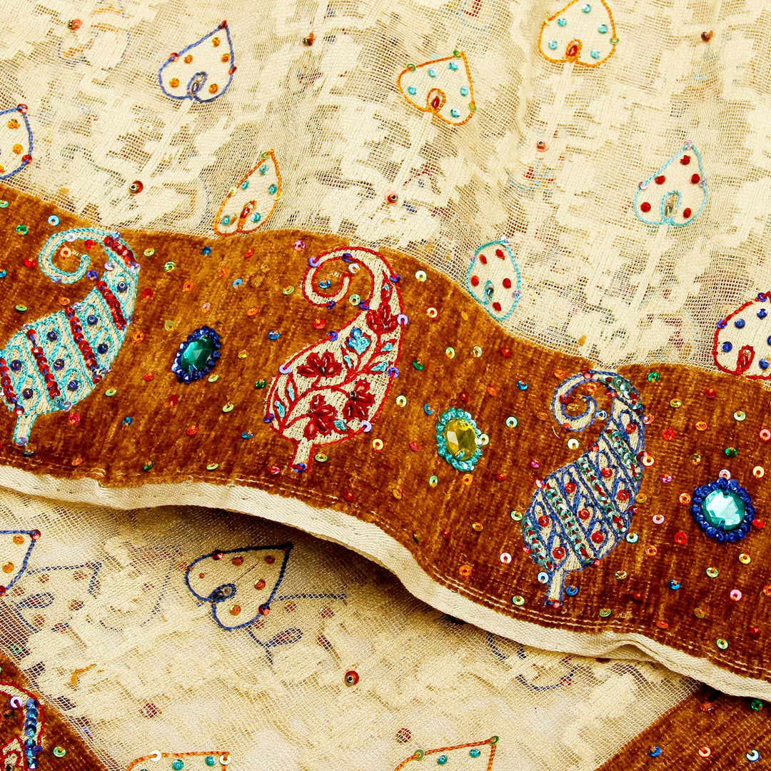 Kuberan White and Red Fancy Saree