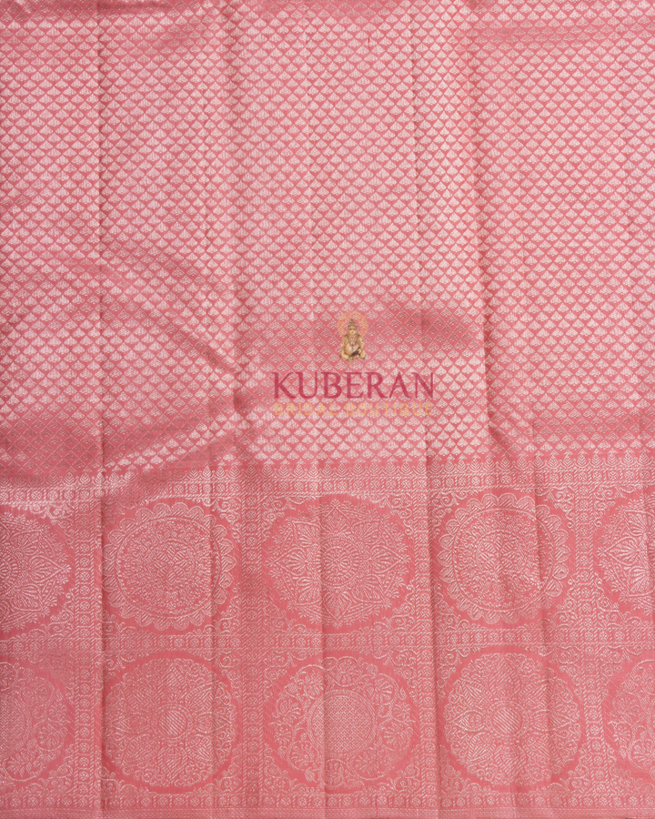 Kuberan Black With Pink Border Kanchivaram Silk Saree