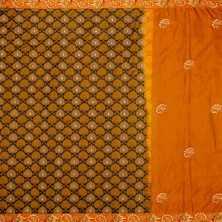 Kuberan Black and Beige Fancy Saree