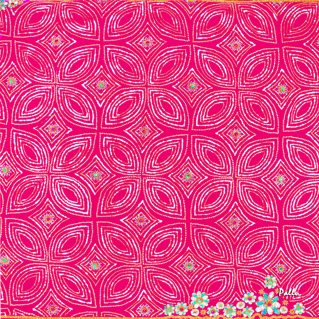 kuberan Pink Chiffon Saree