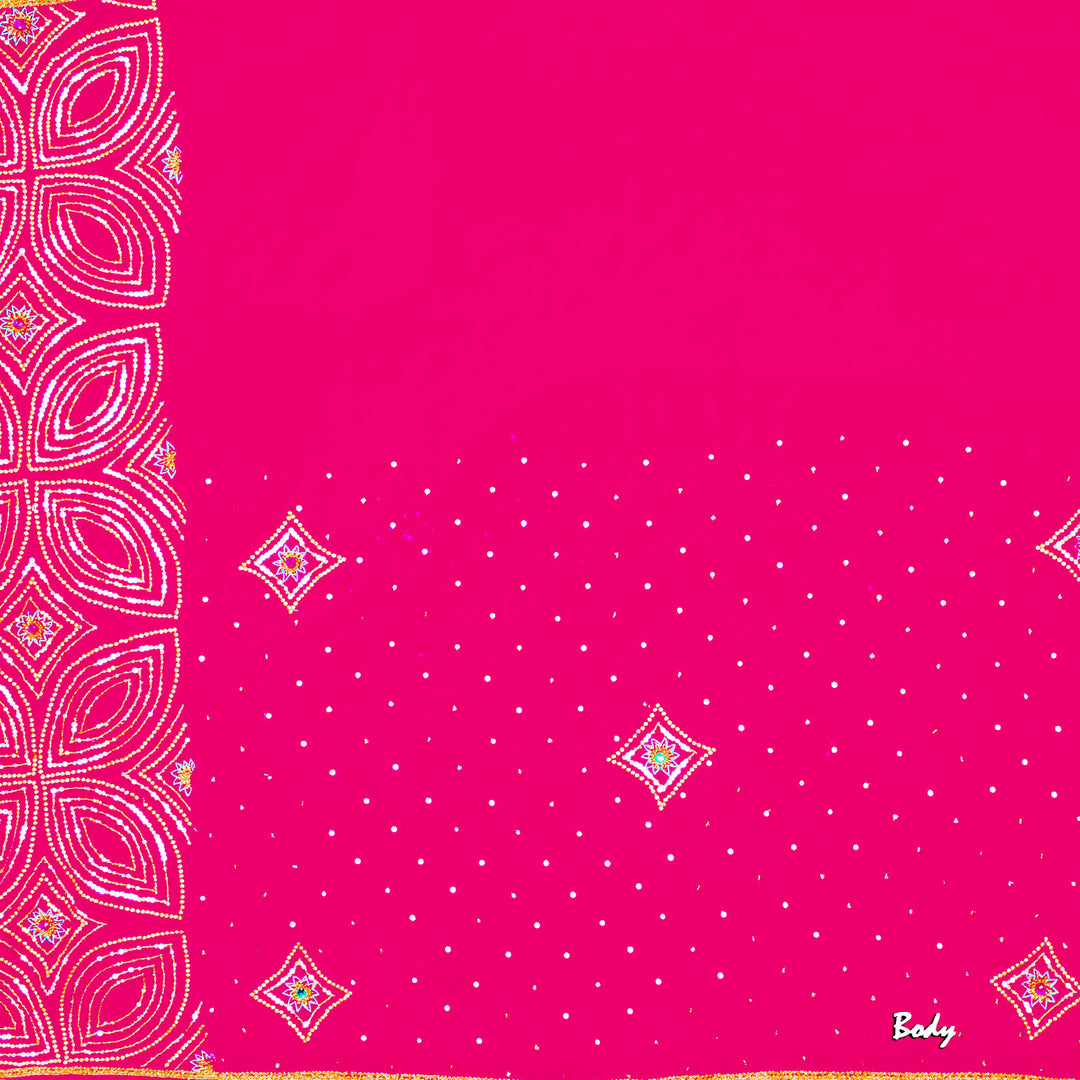 kuberan Pink Chiffon Saree