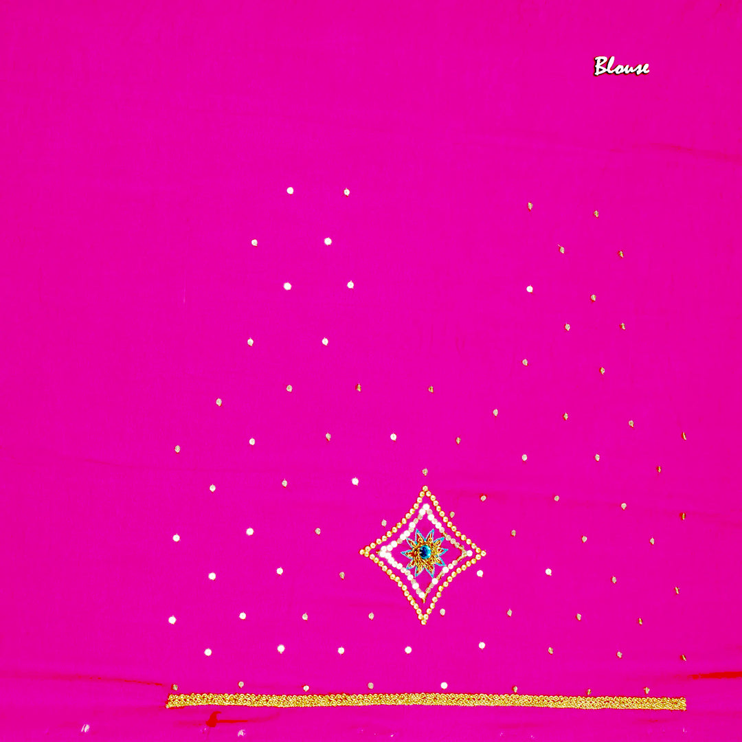 kuberan Pink Chiffon Saree