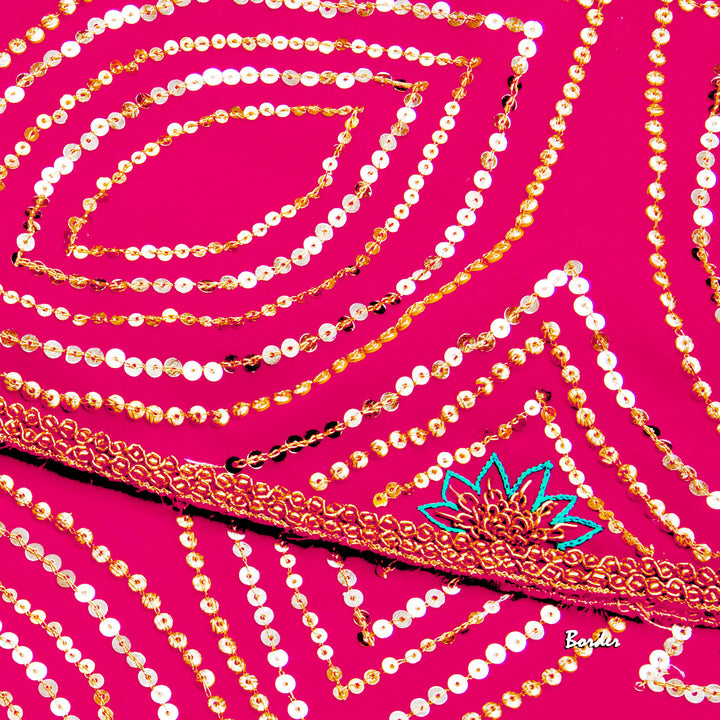 kuberan Pink Chiffon Saree