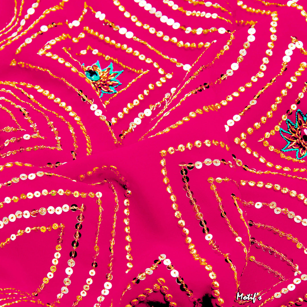 kuberan Pink Chiffon Saree