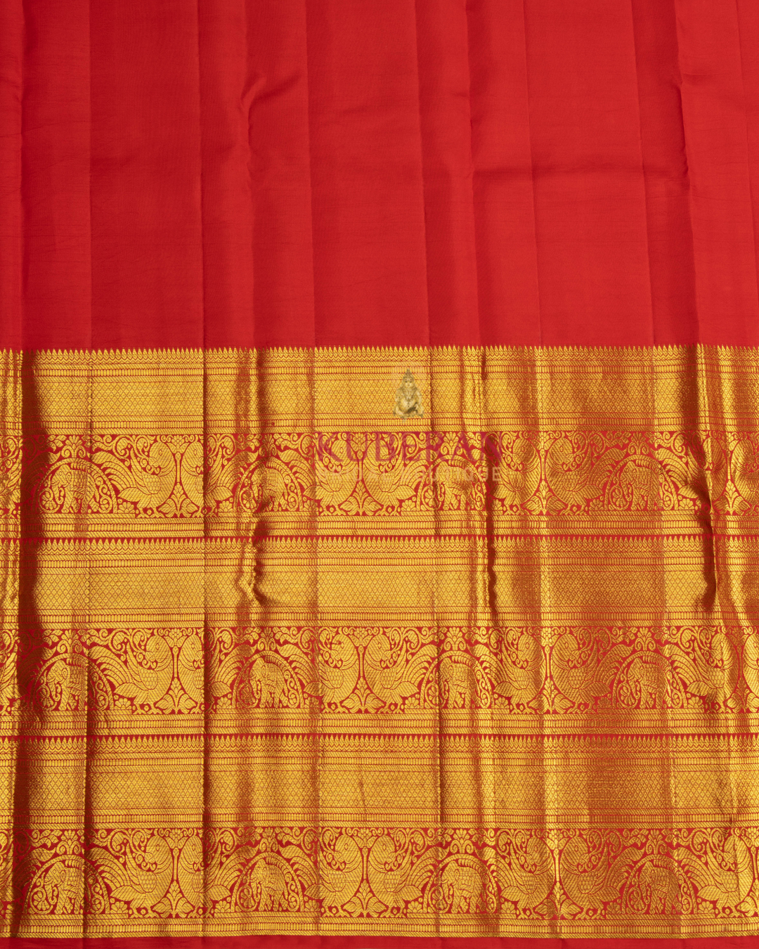 Kuberan Sky Blue Kalamkari Prints Kanchipuram Silk Saree