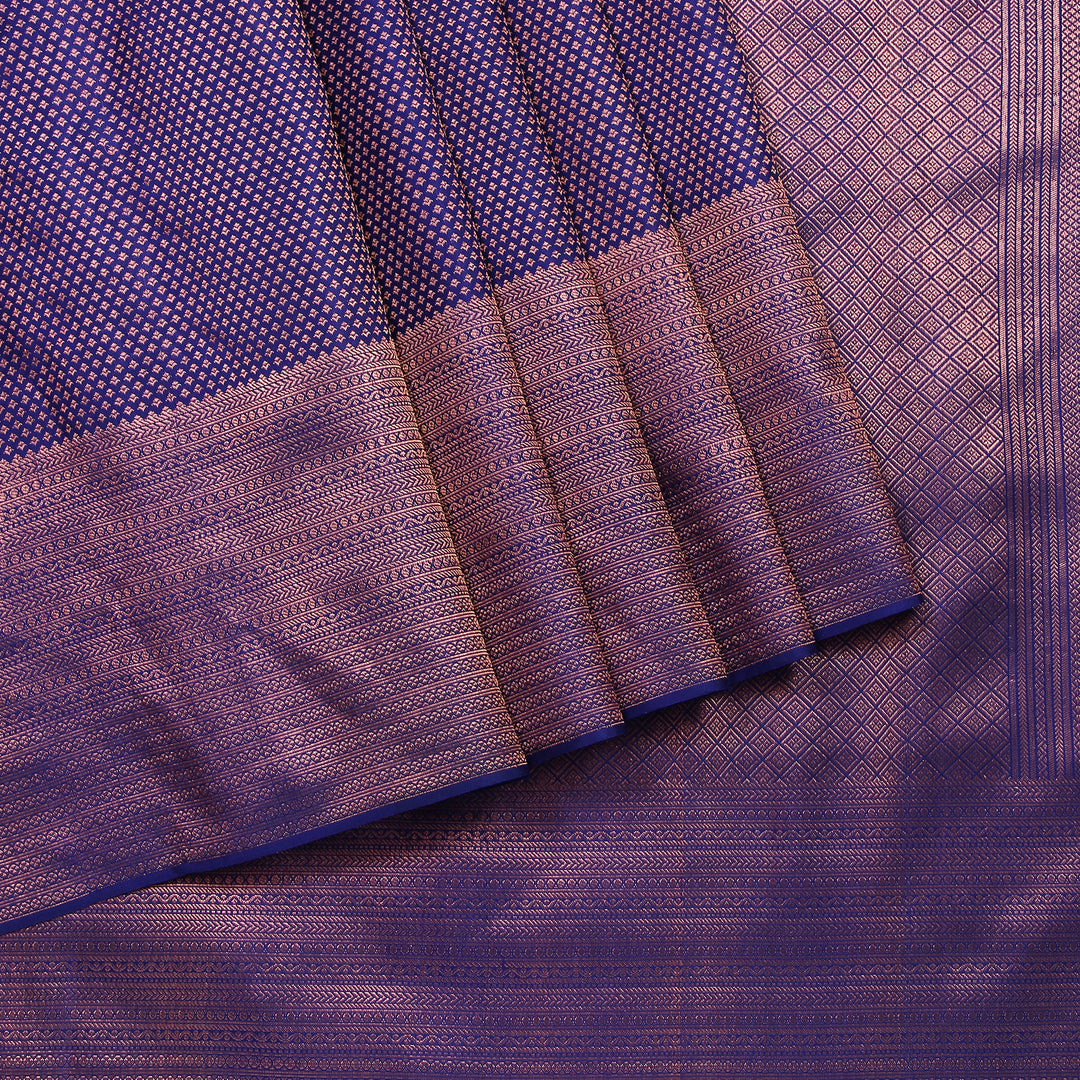 Kuberan Navy Blue Kanchivaram Silk Saree