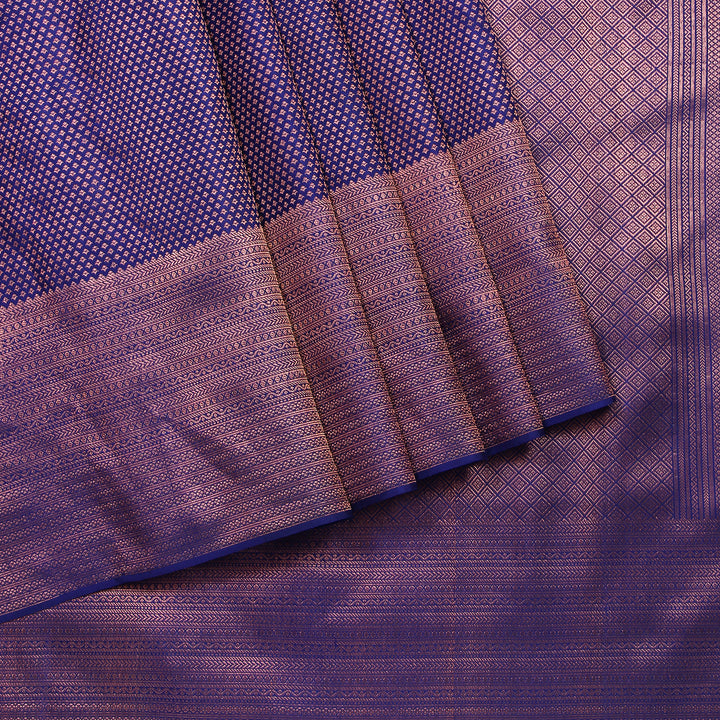 Kuberan Navy Blue Kanchivaram Silk Saree