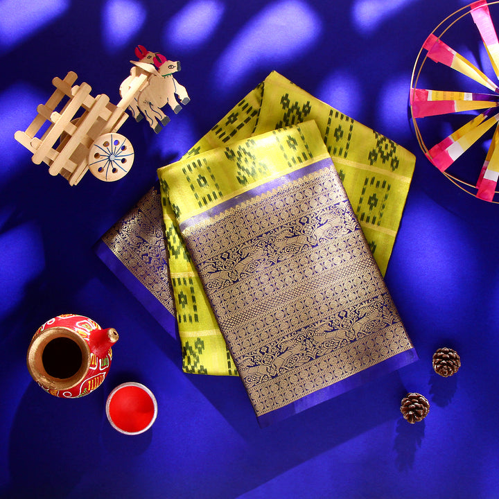 Kuberan Yellow Pochampally Silk Saree