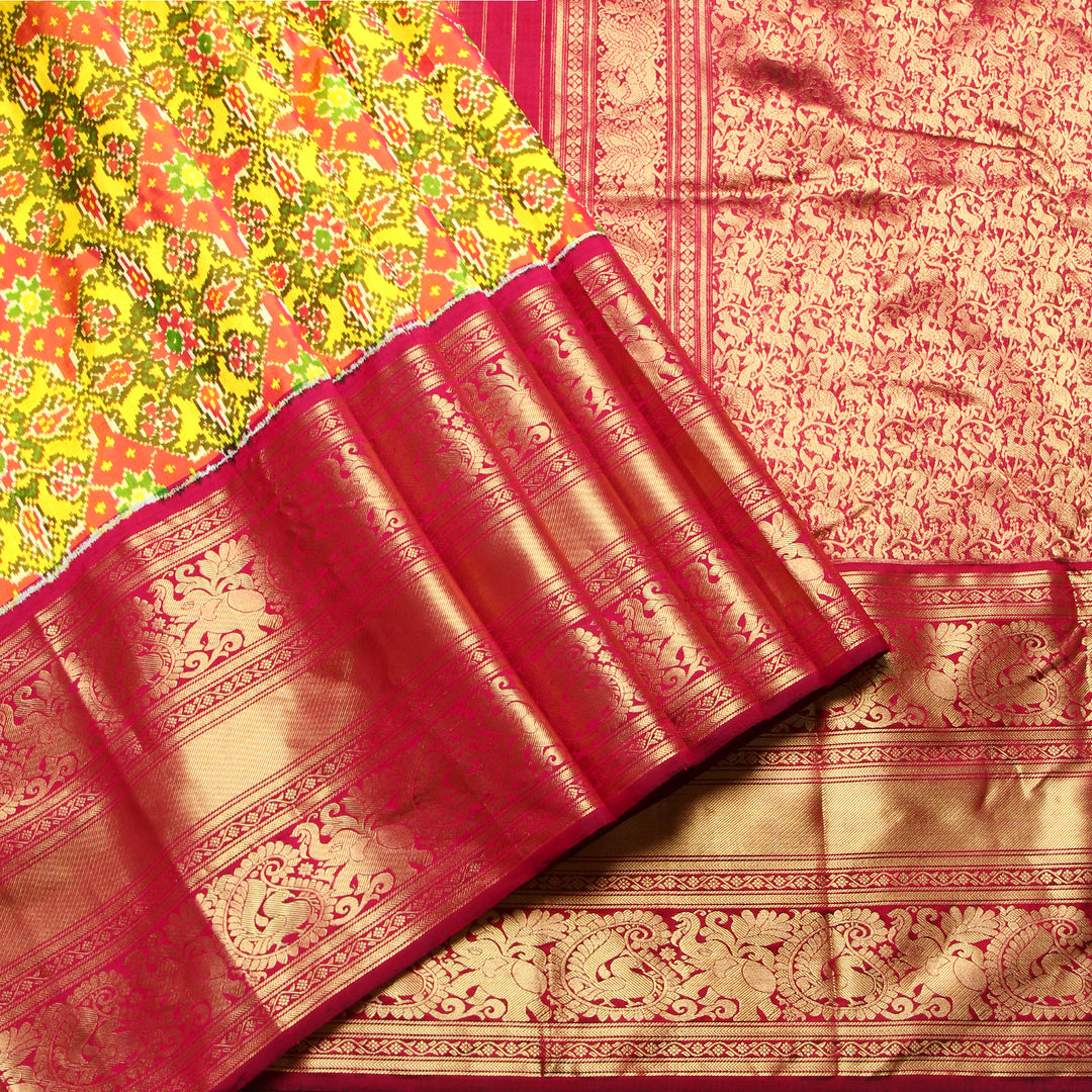 Kuberan Yellow Pochampally Silk Saree