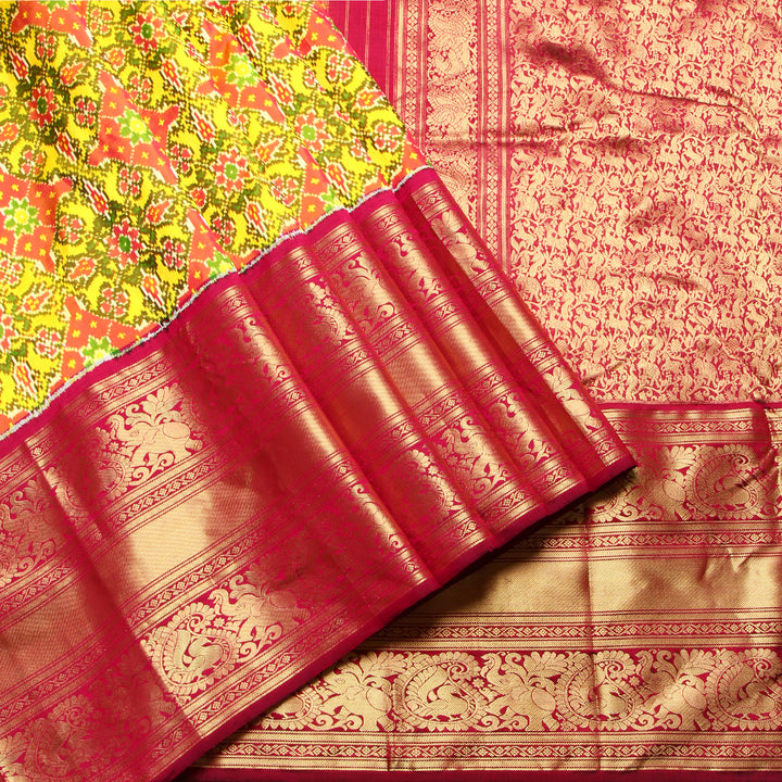Kuberan Yellow Pochampally Silk Saree
