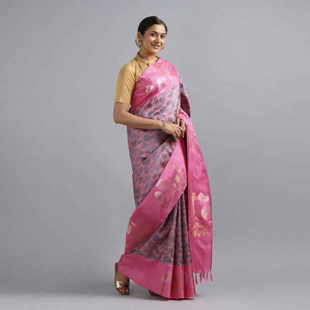 KUBERAN PINK KANCHIVARAM SAREE – Kuberan Silks