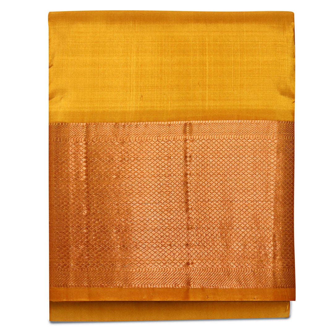 Kuberan Mustard Pure Silk Dhoti