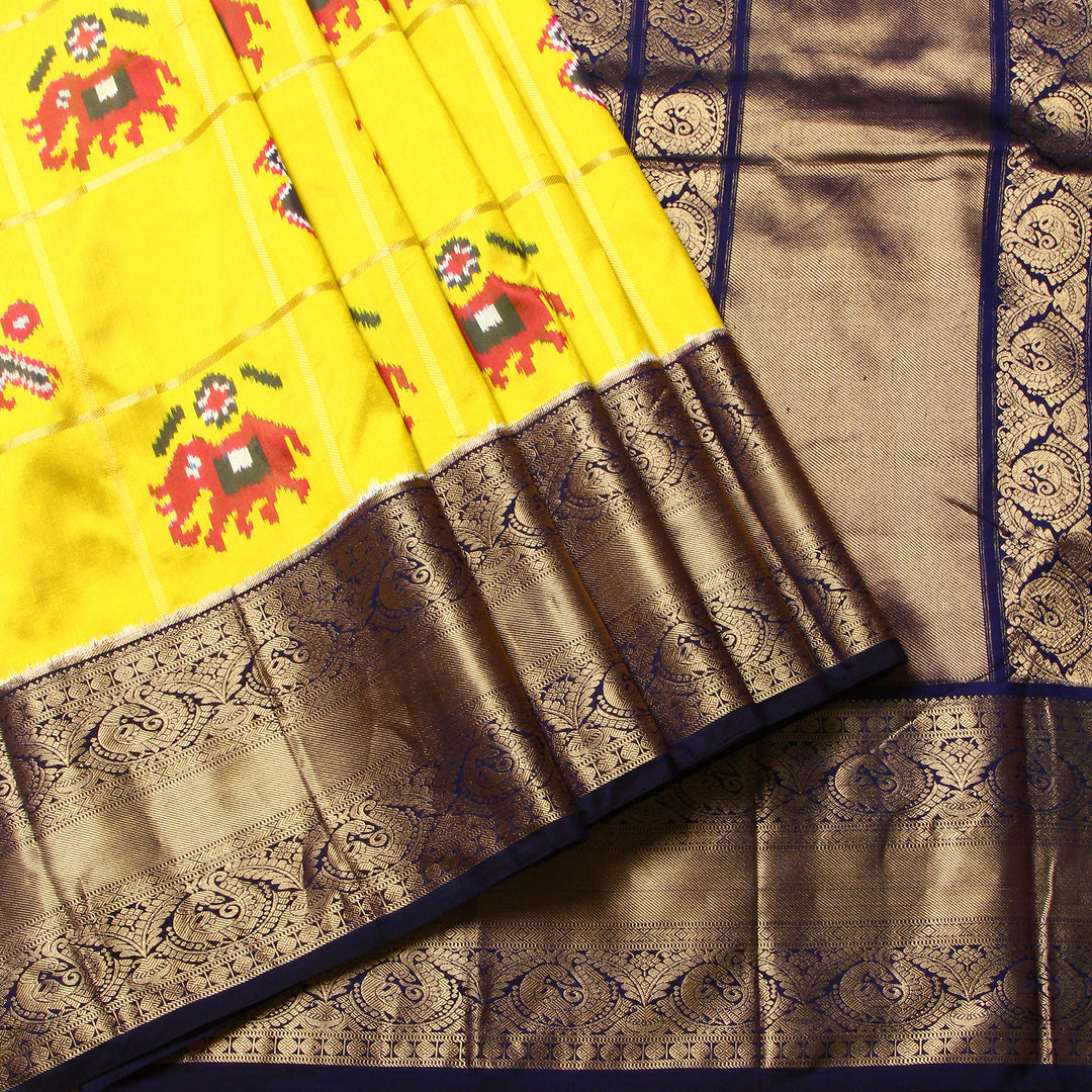 Kuberan Yellow Pochampally Silk Saree