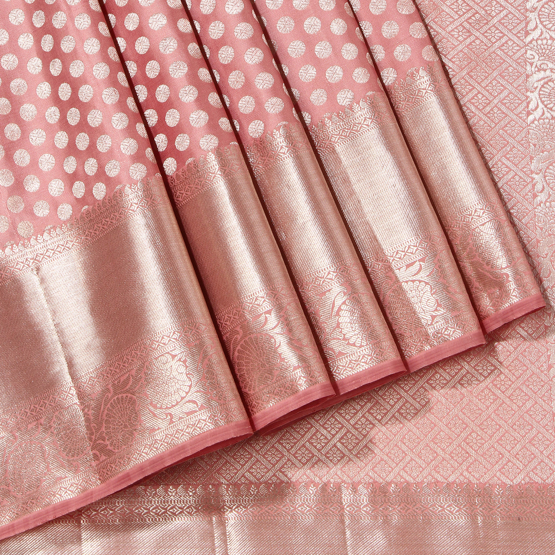 Kuberan Fresno Peach Kanchivaram Silk Saree