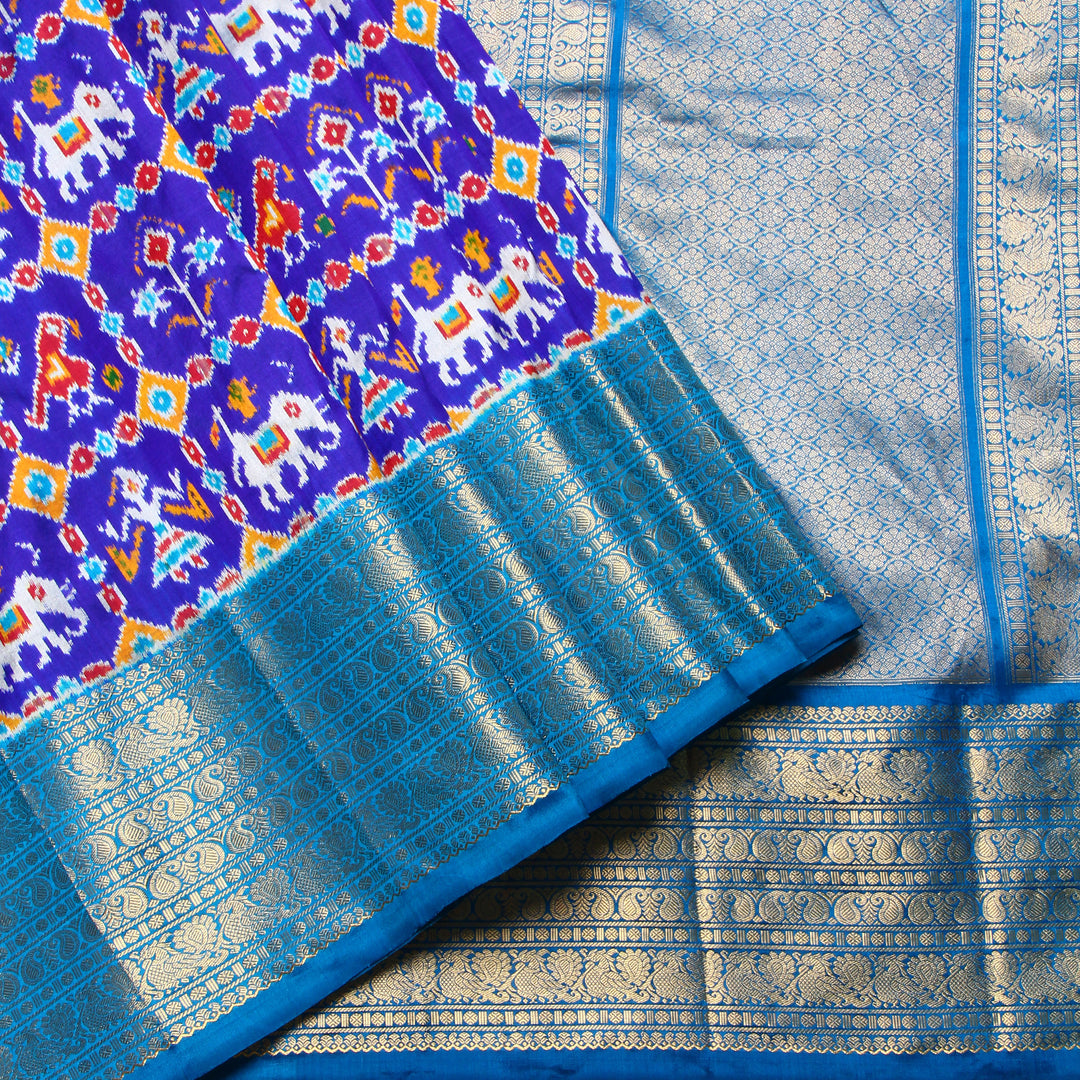 Kuberan Royalblue Pochampally Silk Saree